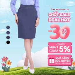 Thumbnail Chân váy nữ bút chì CVW-R01 chất liệu cotton tự nhiên các màu dáng dài, dáng ngắn 1 lớp Thái Hòa 1