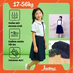 Thumbnail Chân váy đồng phục học sinh cho bé gái cấp 1, cấp 2, cấp 3 chất liệu mềm mại thoáng mát - Jadiny 1