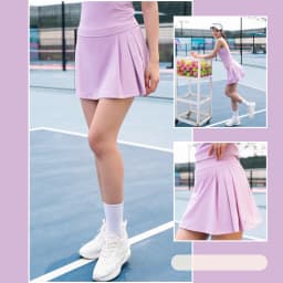 Thumbnail Chân Váy Thể Thao 2 Lớp LV25S04F705 Livan Sport Co Giãn Mềm Mịn Thoáng Khí, Chân Váy Chơi Tennis, Chân Váy Nữ 2 Lớp 2