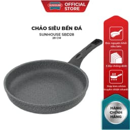 Thumbnail Chảo Đá Chống Dính KHÔNG TỪ SUNHOUSE Size 24-30cm SBD 24-30 1