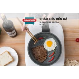 Thumbnail Chảo Đá Chống Dính KHÔNG TỪ SUNHOUSE Size 24-30cm SBD 24-30 2