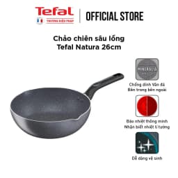 Thumbnail Chảo chiên sâu lòng vân đá Tefal Natura B2266595 26cm 1
