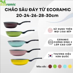 Thumbnail Chảo Chống dính Đáy từ Cao Cấp Ecoramic đáy từ (Size 20,24,26,28cm) 3