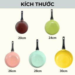 Thumbnail Chảo Chống dính Đáy từ Cao Cấp Ecoramic đáy từ (Size 20,24,26,28cm) 4
