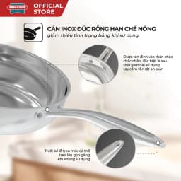 Thumbnail Chảo inox 304 đa lớp cao cấp SUNHOUSE IN20-24-26M6E - 3 lớp nguyên khối - Cán rỗng hạn chế bỏng 3