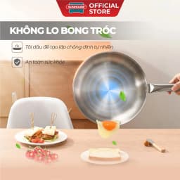 Thumbnail Chảo inox 304 đa lớp Sunhouse IN20-24-26M7E - 3 lớp inox liền khối - Dùng mọi loại bếp 4