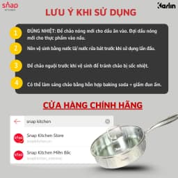 Thumbnail Chảo Inox 304 Karlin P3 Đáy 3 Lớp Size 24cm Chống Dính Tự Thân Thương Hiệu Đức Snap Kitchen 4