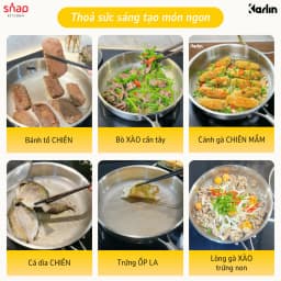 Thumbnail Chảo Inox 316 Vân Lục Giác_Karlin G20-24-26 PRO_Đáy 4 Lớp_Chống Dính Tự Thân_Thương Hiệu Đức 4