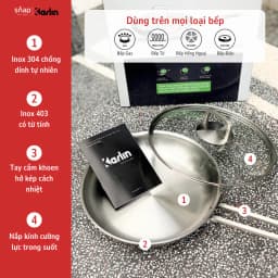 Thumbnail Chảo Inox Karlin P4 Đáy 4 Lớp Size 24cm Chống Dính Tự Thân Thương Hiệu Đức [Snap Kitchen] 3