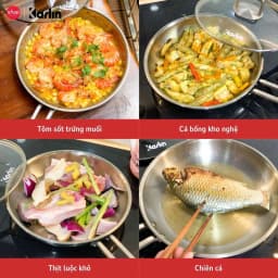 Thumbnail Chảo Inox Karlin P4 Đáy 4 Lớp Size 24cm Chống Dính Tự Thân Thương Hiệu Đức [Snap Kitchen] 4