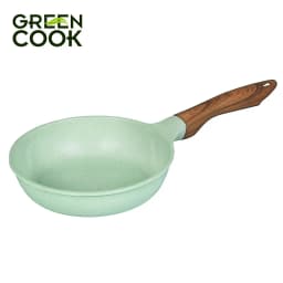 Thumbnail Chảo đúc đáy từ chống dính PFOA free men đá ceramic xanh ngọc Green Cook GCP06 2