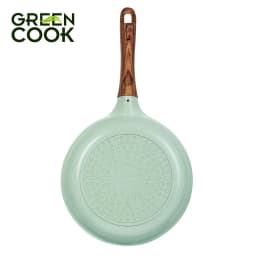 Thumbnail Chảo đúc đáy từ chống dính PFOA free men đá ceramic xanh ngọc Green Cook GCP06 3