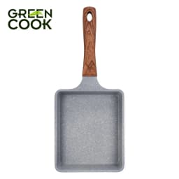 Thumbnail Chảo đúc đáy từ chữ nhật men đá xanh sapphire Green Cook với 10 lớp chống dính PFOA free an toàn cho sức khoẻ GCP09-1518 2