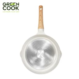 Thumbnail Chảo đúc sâu GCP236 men gốm IVORY chống tràn dầu đáy từ chống dính PFOA free Green Cook 2