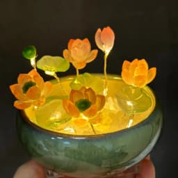 Thumbnail Chậu Hoa Sen Đá Mini Tự Làm, Trang Trí Đèn Ngủ, Bàn Học, Góc Tu Tập - Tuệ Nga 1