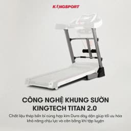 Thumbnail CHỈ GIAO MIỀN BẮC I Máy chạy bộ KINGSPORT BK-8000 đa năng, thảm chạy rộng chống trơn, kèm đai massage và thanh gập bụng 4