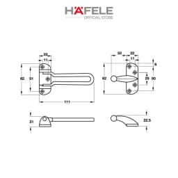 Thumbnail Chốt Cửa An Toàn DIY HAFELE - 489.15.018 / 489.15.001 3