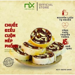 Thumbnail Chuối Và Hạt Điều Cuộn Nếp Phồng Nam Xanh 2