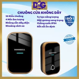 Thumbnail Chuông cửa Không cần Pin, không dây - Nút bấm chống nước 1