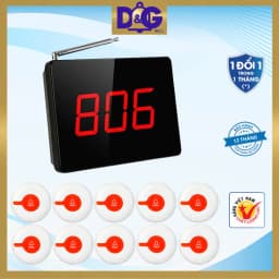 Thumbnail Chuông Gọi Phục Vụ TIẾNG VIỆT D&G Bell - Màn Hình D0301 Hiển Thị 3 Chữ Số Nút Chống Nước 1