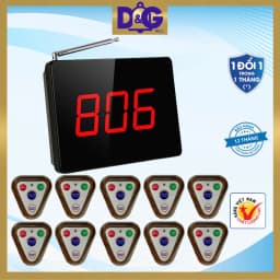 Thumbnail Chuông Gọi Phục Vụ TIẾNG VIỆT D&G Bell - Màn Hình D0301 Hiển thị 3 Chữ Số Nút nhấn tiếng Việt 3