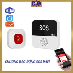 Thumbnail Chuông SOS wifi gọi hỗ trợ cho người già, bệnh nhân, chuông cửa, chống trộm, Gọi phục vụ - App Tuya CF100 2
