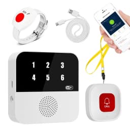 Thumbnail Chuông wifi -  SOS gọi hỗ trợ cho người già, bệnh nhân, chuông cửa, chống trộm, Gọi phục vụ - Wifi App Tuya CF106 2