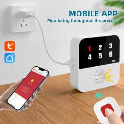 Thumbnail Chuông wifi -  SOS gọi hỗ trợ cho người già, bệnh nhân, chuông cửa, chống trộm, Gọi phục vụ - Wifi App Tuya CF106 3