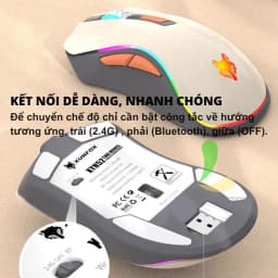 Thumbnail Chuột chơi game không dây HOSAN XUNFOX XYH52 kết nối bluetooth kết hợp đèn led 7 màu đẹp mắt 2