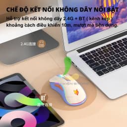 Thumbnail Chuột chơi game không dây HOSAN XUNFOX XYH52 kết nối bluetooth kết hợp đèn led 7 màu đẹp mắt 4