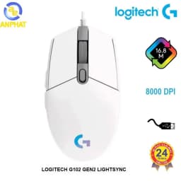 Thumbnail Chuột game Logitech G102 gen 2 Lightsync LED RGB - Chính hãng BH 24 tháng 2