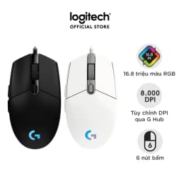 Thumbnail Chuột gaming có dây Logitech G102 Lightsync - Tùy chỉnh RGB, 6 nút lập trình, nhẹ 1