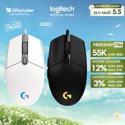 Thumbnail Chuột gaming có dây Logitech G203 Lightsync - Tùy chỉnh RGB, 6 nút lập trình, nhẹ 1