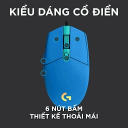 Thumbnail Chuột gaming có dây Logitech G203 Lightsync - Tùy chỉnh RGB, 6 nút lập trình, nhẹ 4