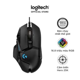 Thumbnail Chuột gaming có dây Logitech G502 Hero - Cảm biến Hero 25k, RGB, 11 nút lập trình 1
