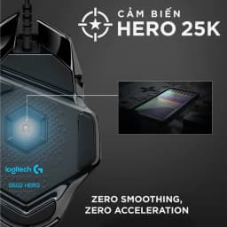 Thumbnail Chuột gaming có dây Logitech G502 Hero - Cảm biến Hero 25k, RGB, 11 nút lập trình 2