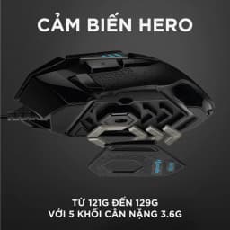 Thumbnail Chuột gaming có dây Logitech G502 Hero - Cảm biến Hero 25k, RGB, 11 nút lập trình 4