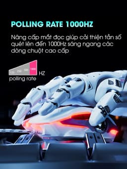 Thumbnail Chuột gaming có dây SIDOTECH W9P GUNDAM 7 nút bấm silent chống ồn 1000Hz 12800 DPI led RGB có app máy tính laptop 3