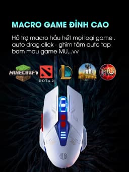 Thumbnail Chuột gaming có dây SIDOTECH W9P GUNDAM 7 nút bấm silent chống ồn 1000Hz 12800 DPI led RGB có app máy tính laptop 4