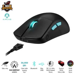 Thumbnail Chuột gaming FPS không dây ROG Harpe Ace Aim Lab Edition, ROG Aimpoint độc quyền, 36000dpi 4