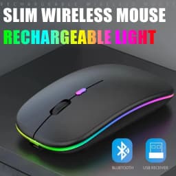 Thumbnail Chuột không dây 2.4G có đầu thu Mini USB, Chuột quang công thái học 2.4G, Chuột máy tính cho máy tính xách tay, PC, Máy tính, Chromebook, Notebook 2