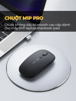 Thumbnail Chuột không dây bluetooth SIDOTECH M1PRO pin sạc silent chống ồn led hiện pin laptop macbook ipad pc 2