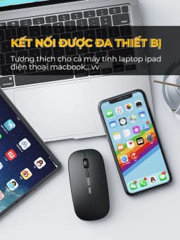 Thumbnail Chuột không dây bluetooth SIDOTECH M1PRO pin sạc silent chống ồn led hiện pin laptop macbook ipad pc 3