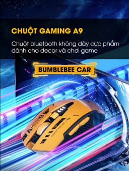 Thumbnail Chuột không dây bluetooth SIDOTECH A9 gaming máy tính 6 nút silent tắt âm led hiển thị pin gundam game công thái học rob 1