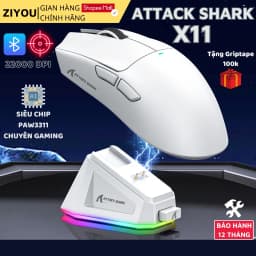 Thumbnail Chuột Không Dây Bluetooth Chuyên Gaming Ziyou Attack Shark X11 Chip Khủng PAW3311 Pollingrate 1Khz 1