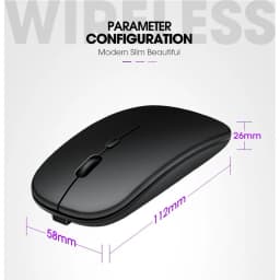 Thumbnail Chuột không dây Bluetooth + wireless USB tự sạc pin ZTU SMART BT01 kiểu dáng thon gọn tiện dụng 3