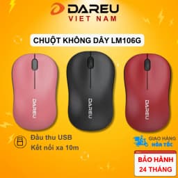 Thumbnail Chuột không dây Dareu LM106G Black/ Red /Blue / Pink / White - Bảo hành 24 tháng 1