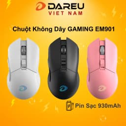 Thumbnail Chuột không dây Gaming Dareu EM901 Black - Wireless (pin sạc trong) 1