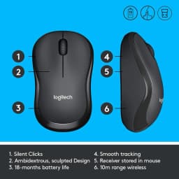 Thumbnail Chuột không dây Logitech M221 / M241 (Silent Mouse) - Bảo hành 12 tháng 2