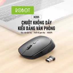 Thumbnail Chuột Không Dây Thiết Kế Văn Phòng ROBOT M205 Độ Phân Giải Cao 1600DPI Hàng Chính Hãng Bảo Hành 12 Tháng 1 2